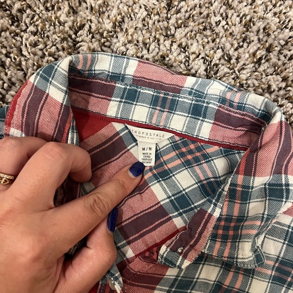 Aeropostale women’s plaid flannel - Picture 2 of 5